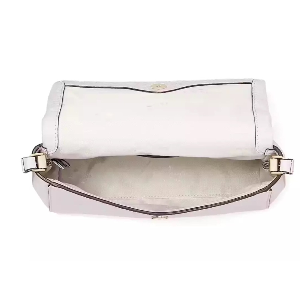 New Kate Spade Leila Mini Zip Crossbody Pebble Leather Lilac Moonlight - Picture 4 of 5
